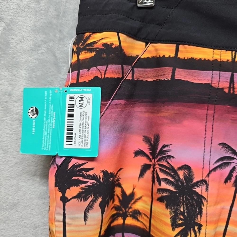 NWT Women’s Sea-Doo Classic 6” Boardshorts - Sunset Palm Trees Med - Picture 7 of 14